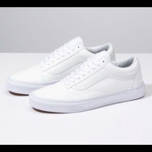 Old Skool All White Vans - Synthetic Upper
